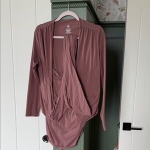 Kindred Bravely Organic Cotton Skin to Skin Long Sleeve Wrap Top